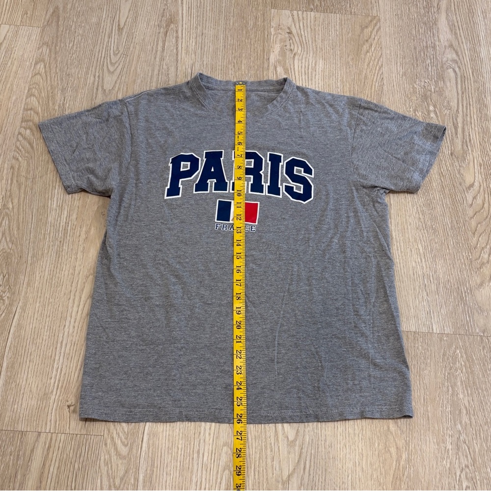 Paris France Tourist Graphic Short Sleeve T-Shirt Size Medium - Picture 4 of 5